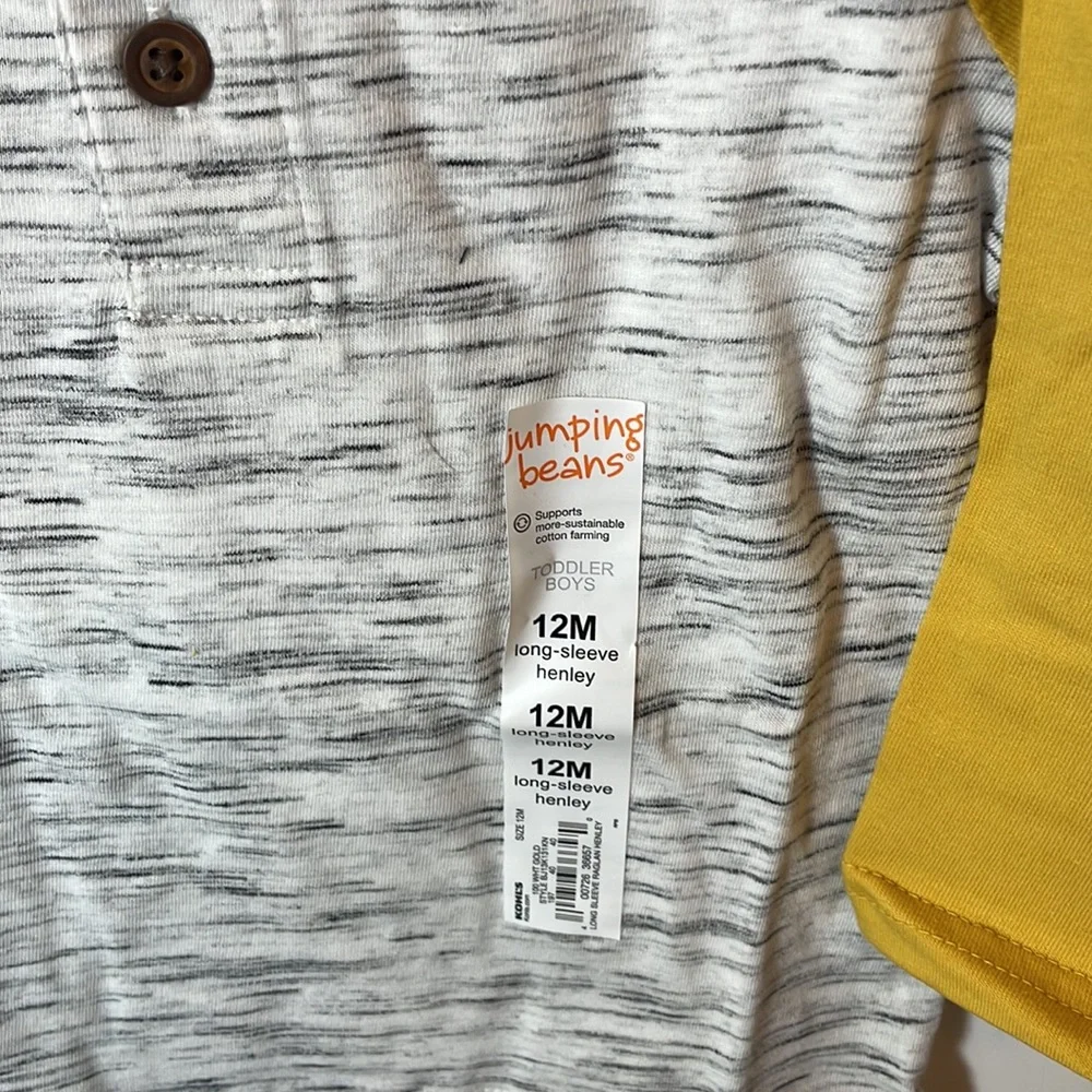 Jumping Beans Baby Boys Size FALL Henley Long Sleeve Shirt Bundle Size 12 Months - Picture 3 of 12